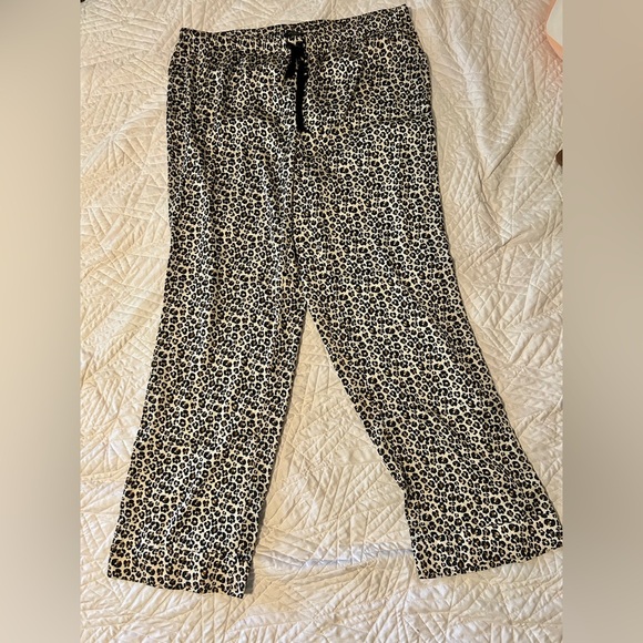 Ann Taylor Pants - Ann Taylor Leopard Print Satin Pajama Pants
